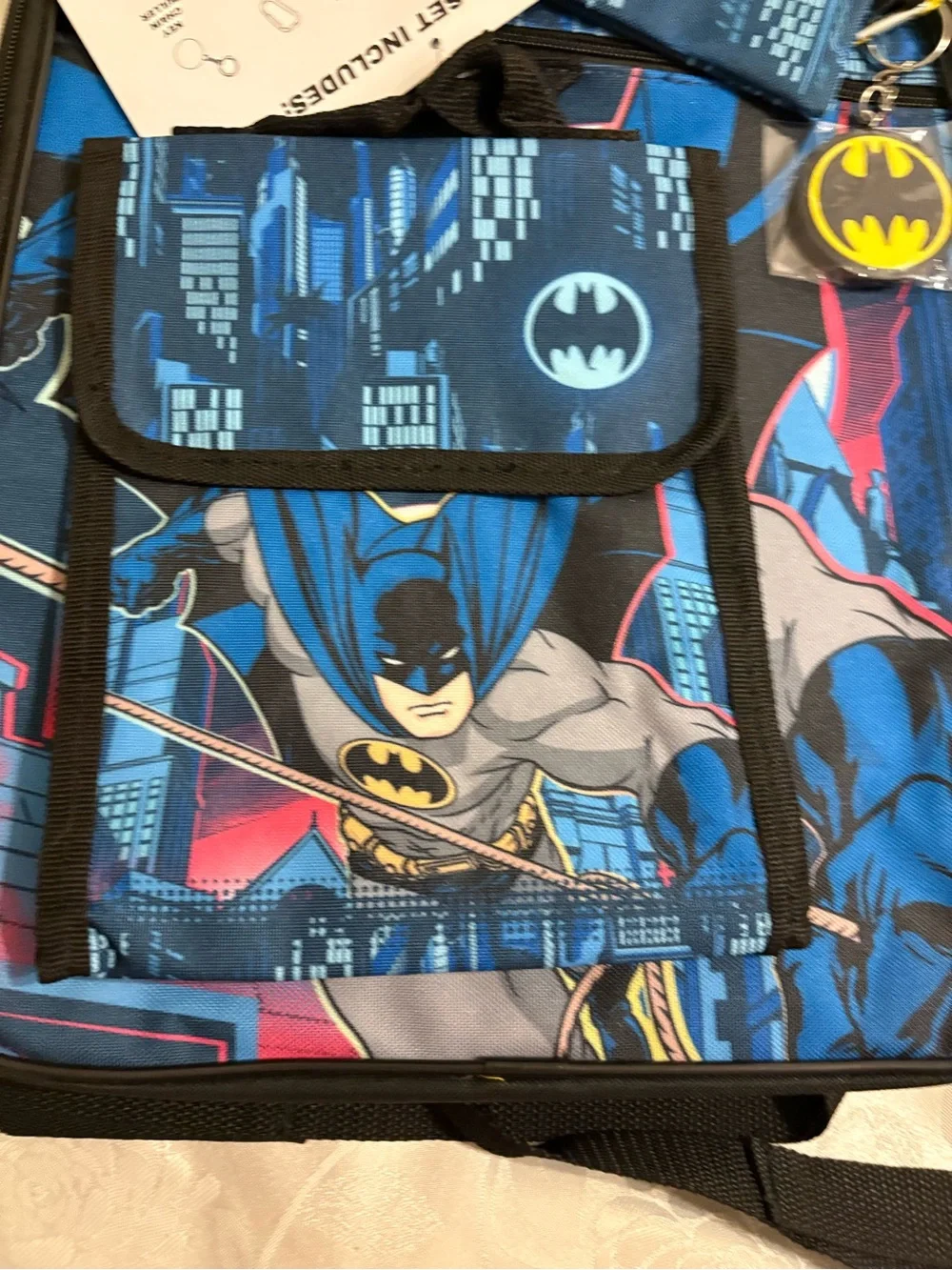 Bioworld Blue Batman Kids Backpack Set